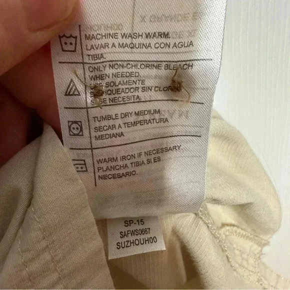 Field & Stream  Button Down Fishing Shirt Short Sleeved Cream Size Extra Large - Picture 7 of 16